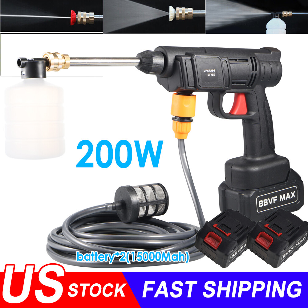 Portable High-Pressure Gun: 2 Batteries + 10 Sections for Powerful Use