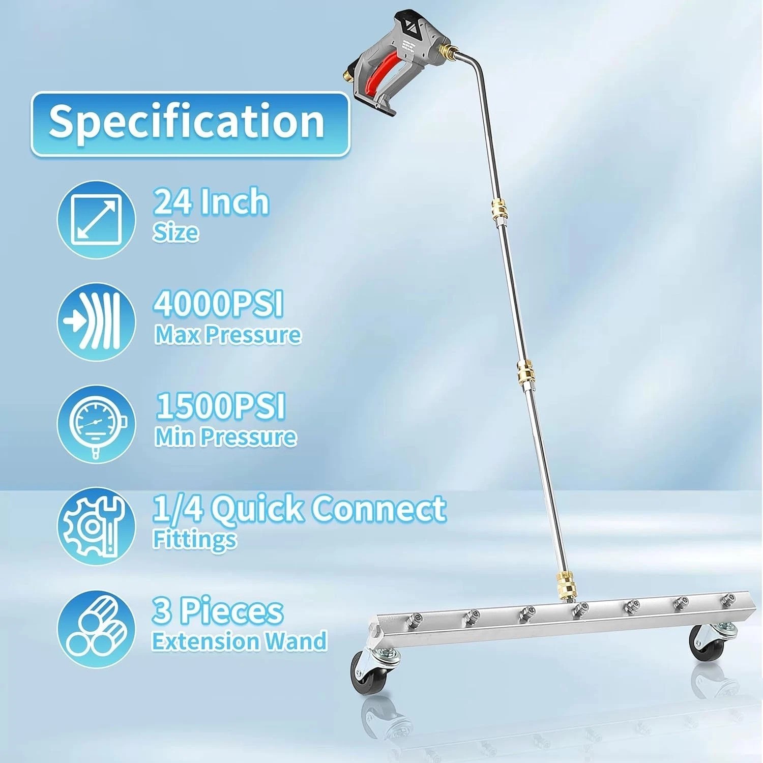 Heavy-Duty 24-Inch Pressure Washer Attachment for RVs and Vehicles – 4000 PSI