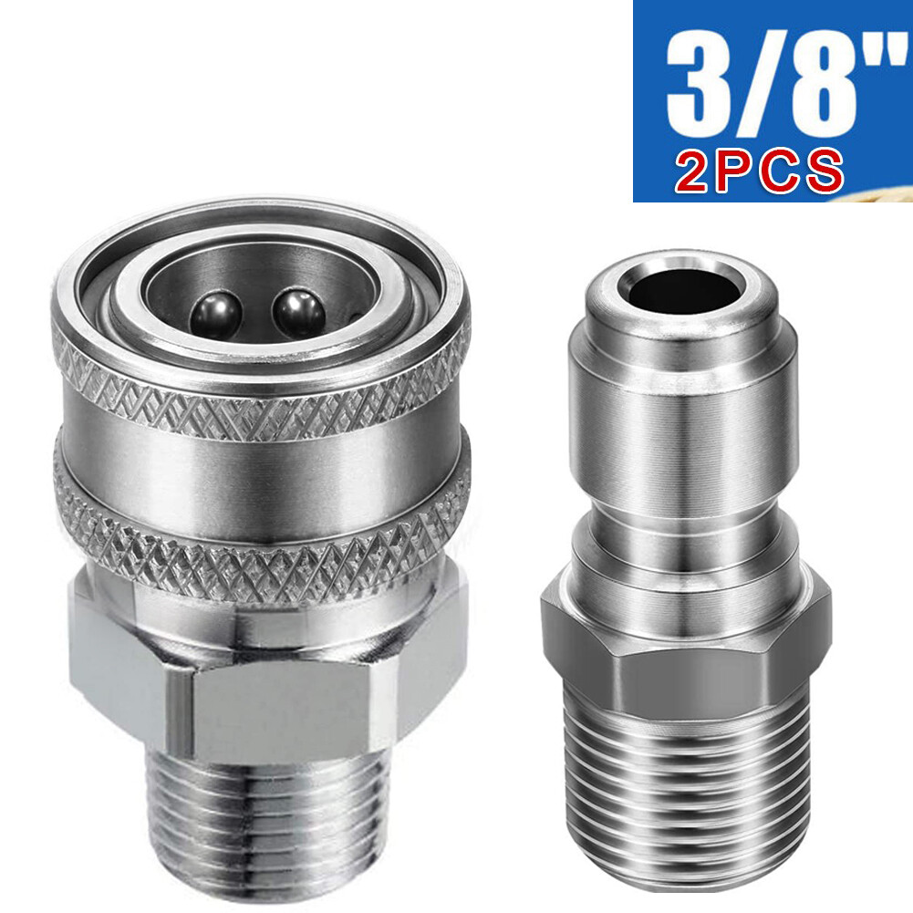3/8″ Male Thread Fitting Pressure Washer Adapter Set Quick Connect Kit 5000 PSI