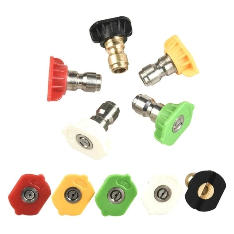 5pcs Car Wash High Pressure Water Guns Jet Clean Sprinkler Sprayer Nozzles Tips