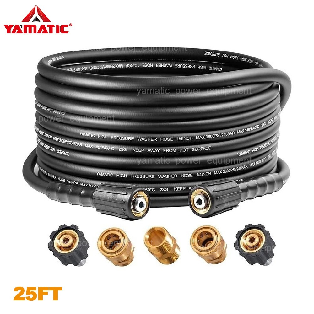 YAMATIC 3600 psi Pressure Washer Hose Kink Resistant Durable Upgraded