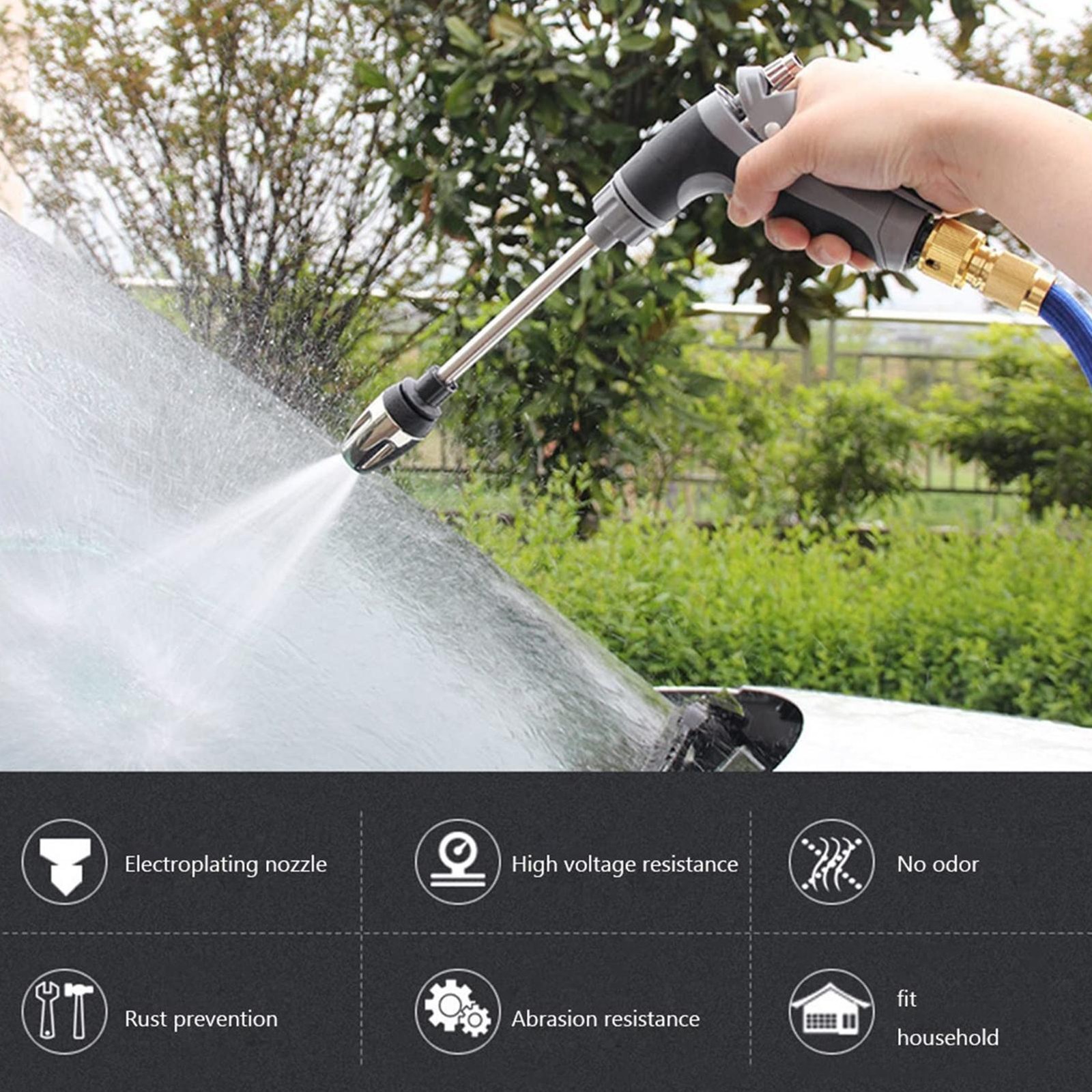 Pressure Washer 360 Degree Rotating Watering Nozzle Sprayer 3 Modes