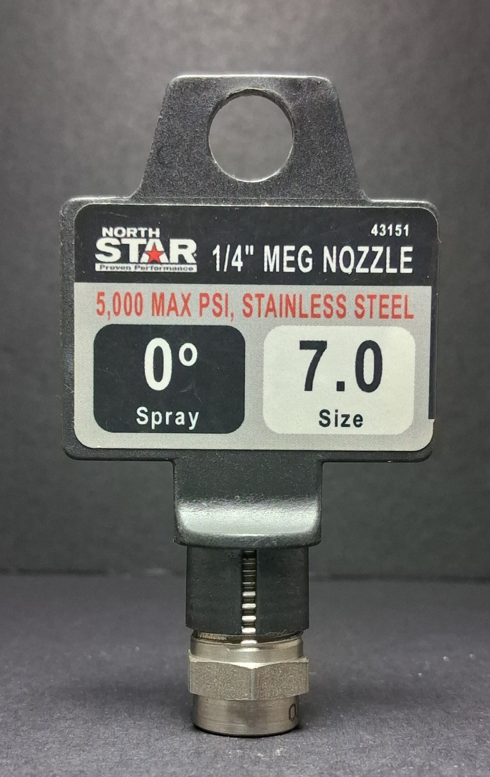 USA Meg 00070 Jetwash 0°, Size 7.0 Pressure Washer Spray Nozzle 1/4″ NPT S/S