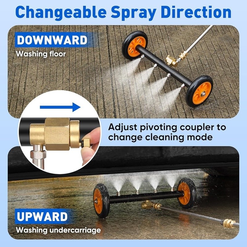 Pressure Washer Undercarriage Cleaner Dual Mode 4000PSI Quick Connect Wand New