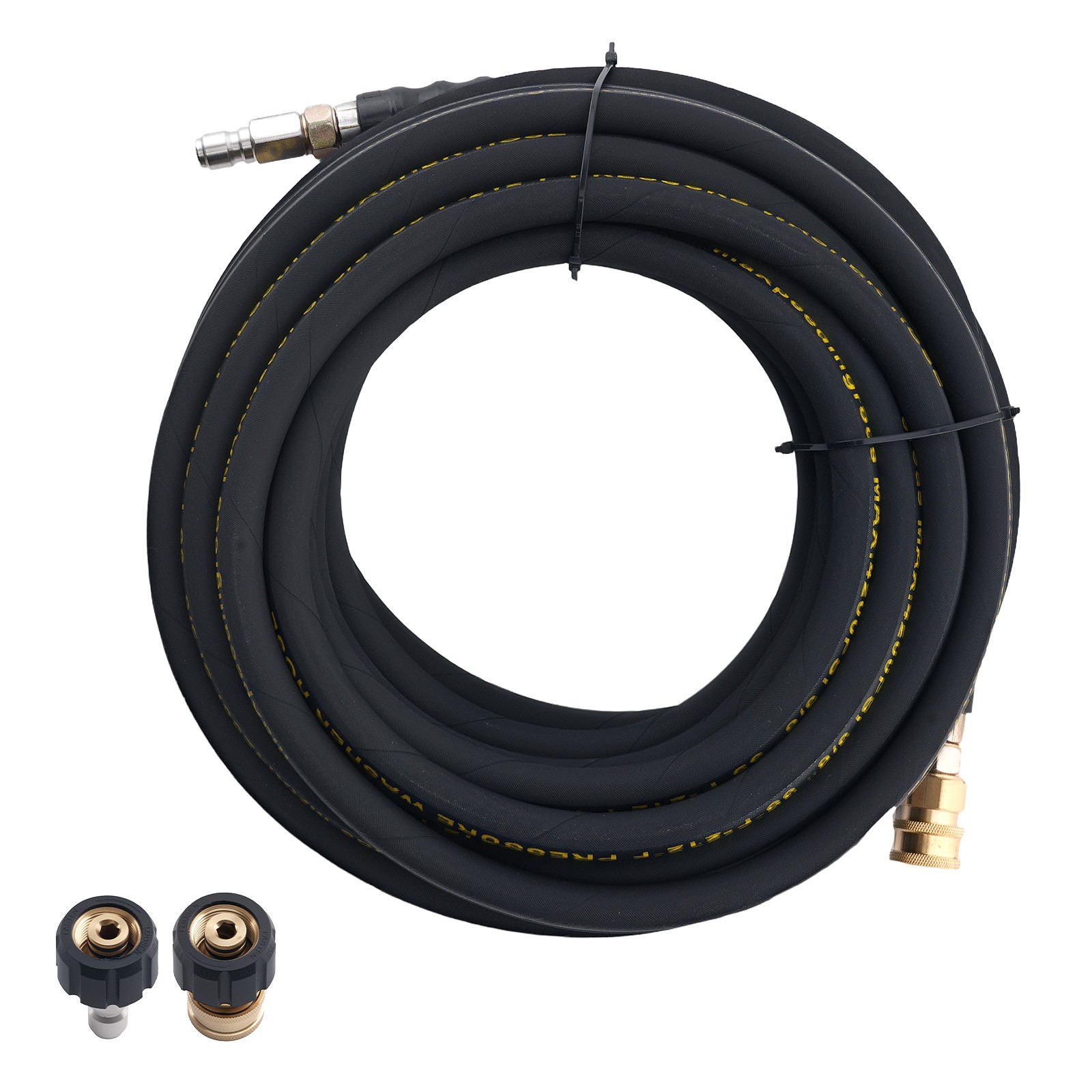 50 Ft 3/8″ Pressure Washer Hose 4200PSI Steel Wire Braid w/ M22 to 3/8″ Coupler