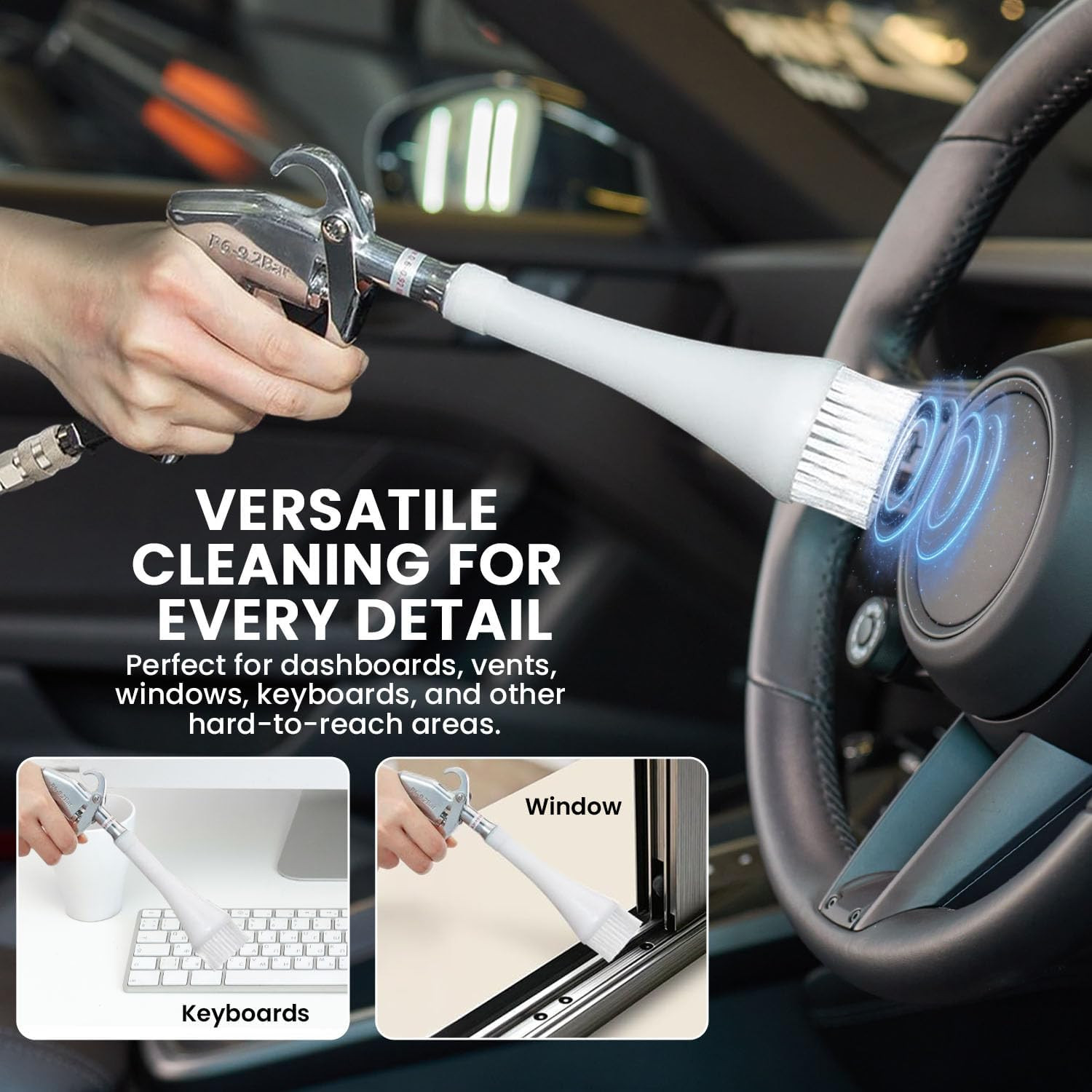 Proclean 360 Tornado Car Cleaning Gun – High Pressure Air Blow & Detailing Tool