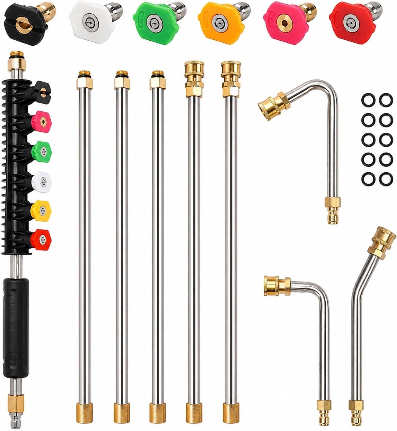 Complete Pressure Washer Extension Set: 9 Wands, 4000 PSI for Ultimate Cleaning