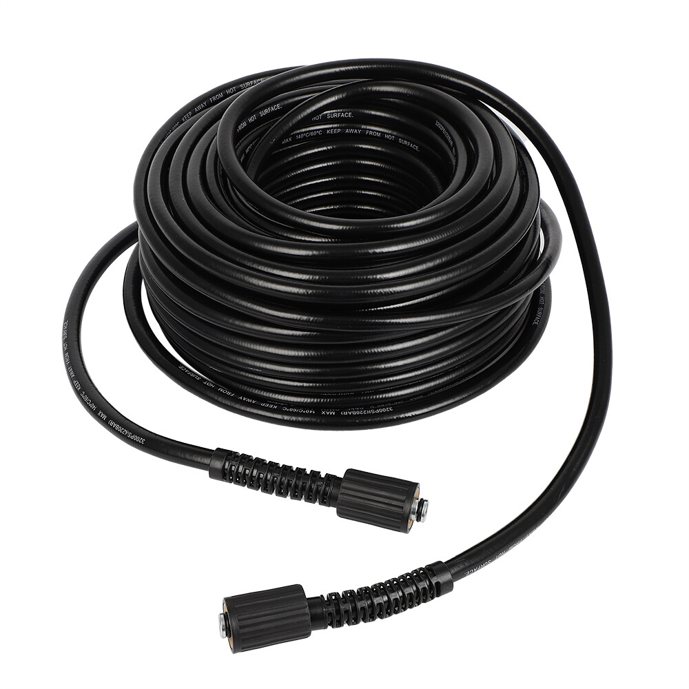 100 FT 3200 PSI Pressure Washer Hose with M22 to 3/8″ Quick Connect Adapter
