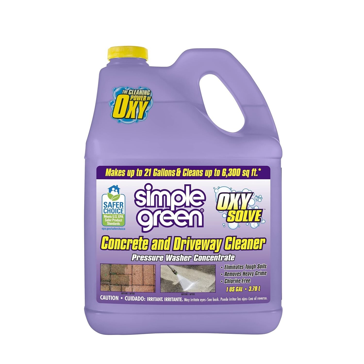 Simple Green 18233 Oxy Solve Concrete & Driveway Pressure Wash Cleaner – 1gal