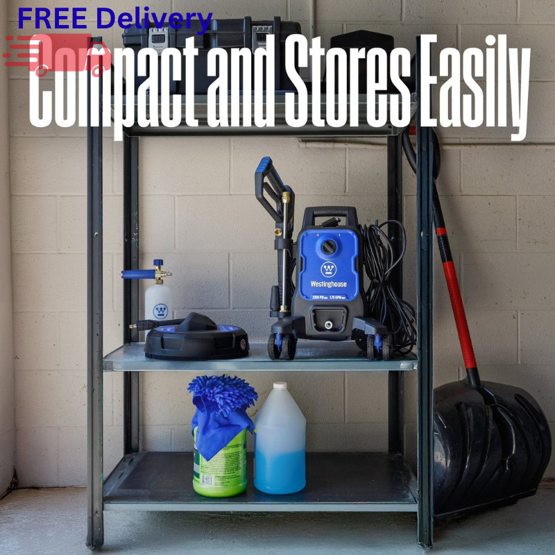Westinghouse Electric Pressure Washer 2300 PSI 1.76 GPM 4-Wheel Compact Power