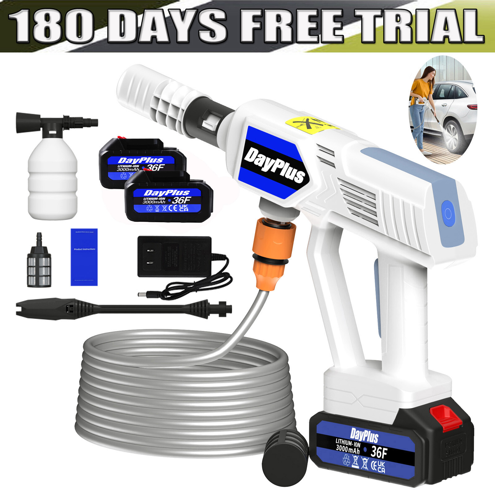 3 speeds Cordless Car High Pressure Washer Jet Water Tool For Makita 18V Battery