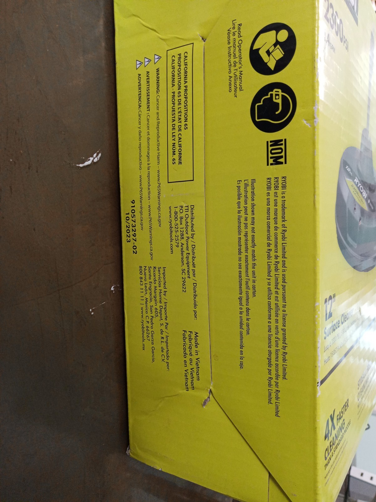Ryobi Electric Pressure Surface Cleaner – 12″