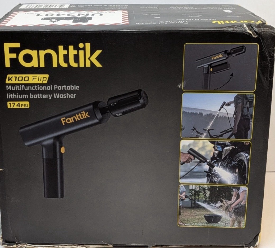 Fanttik K100 Flip Cordless Battery 174 PSI Cold Water Pressure Washer 5-in-1
