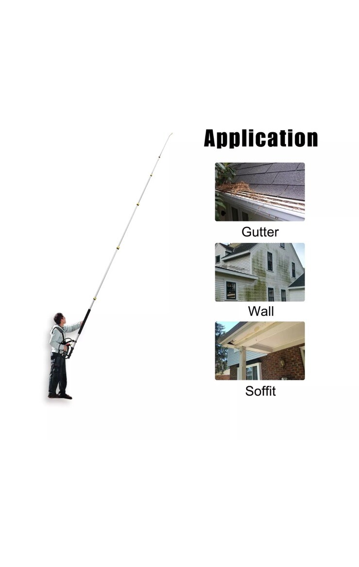 JANZ 24 FT Pressure Washer Telescoping Wand with Power Washer Extension Wands…