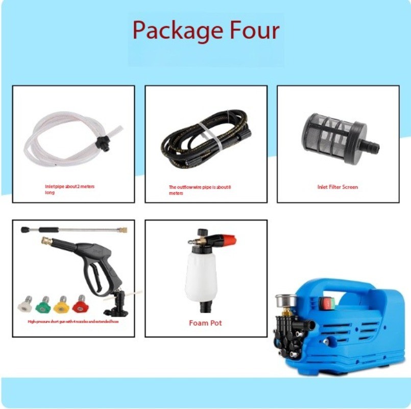 Home Use High-Pressure Washer 220V Water Pump Car Wash Machine Fully Automatic
