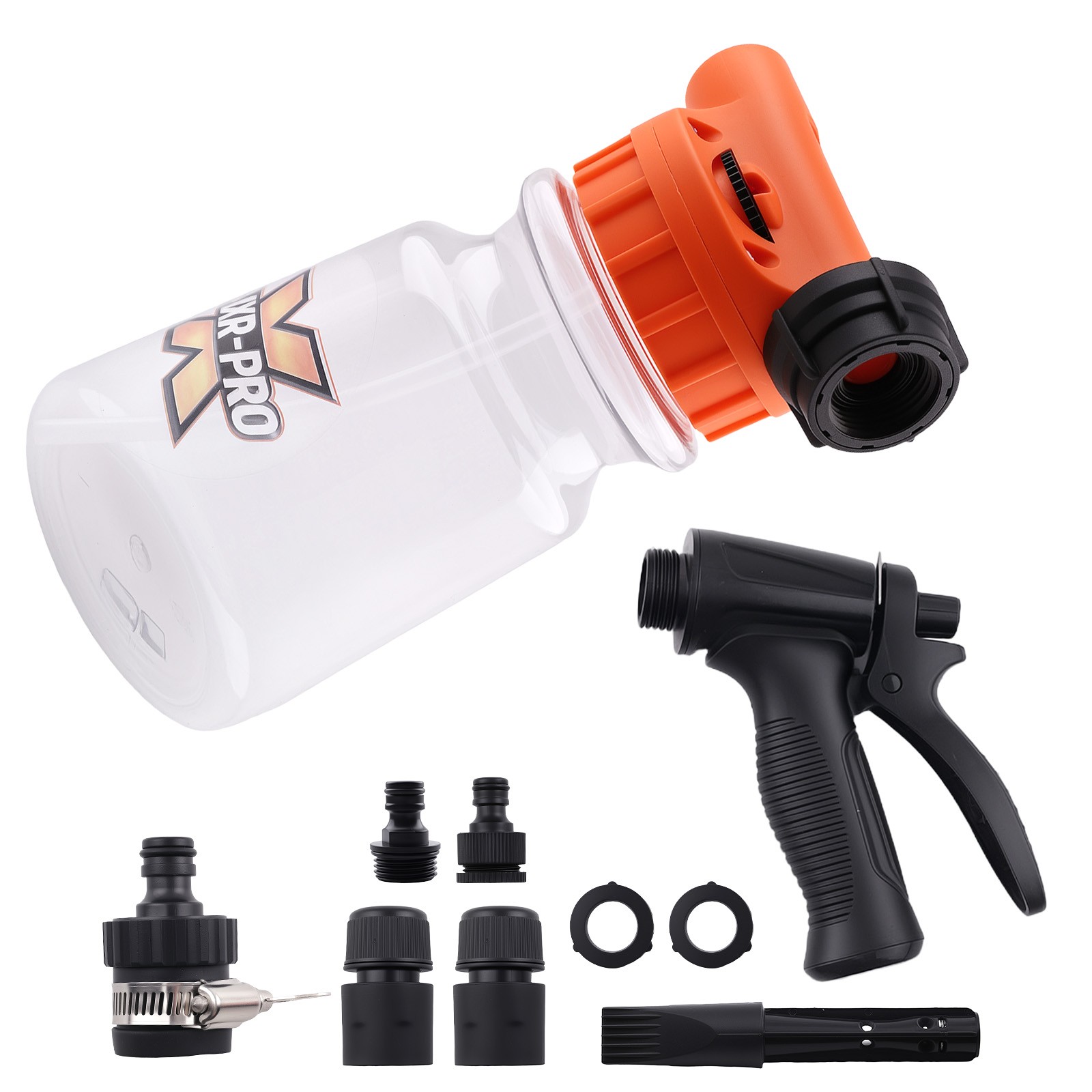 1L Car Wash Foam Cannon Kit Adjustable Soap Sprayer 6-10 Bar Quick Connect