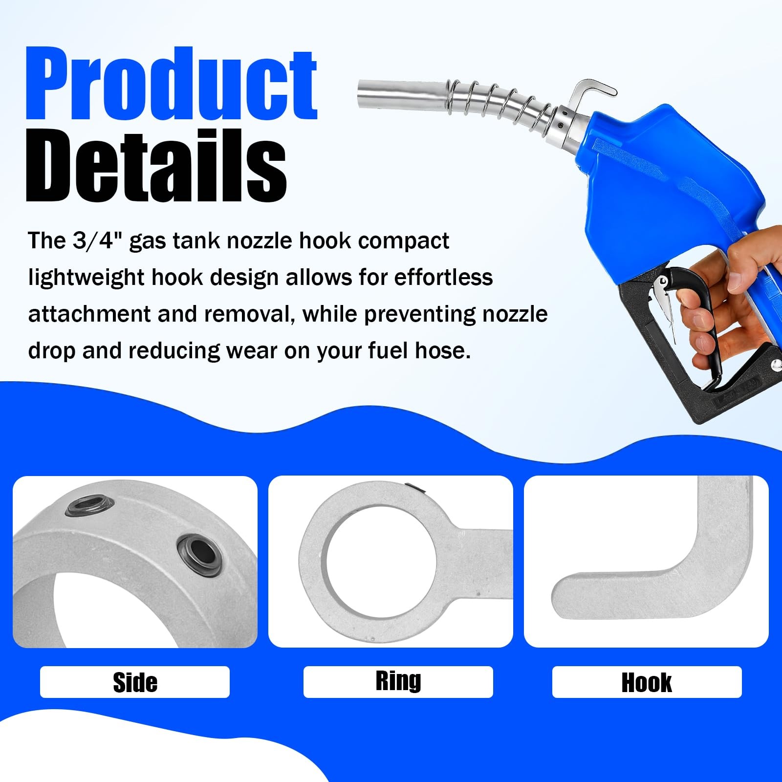 99000241 Fuel Nozzle Holder for 3/4″ Gas Pump Nozzle Water Hose – 2 PCS