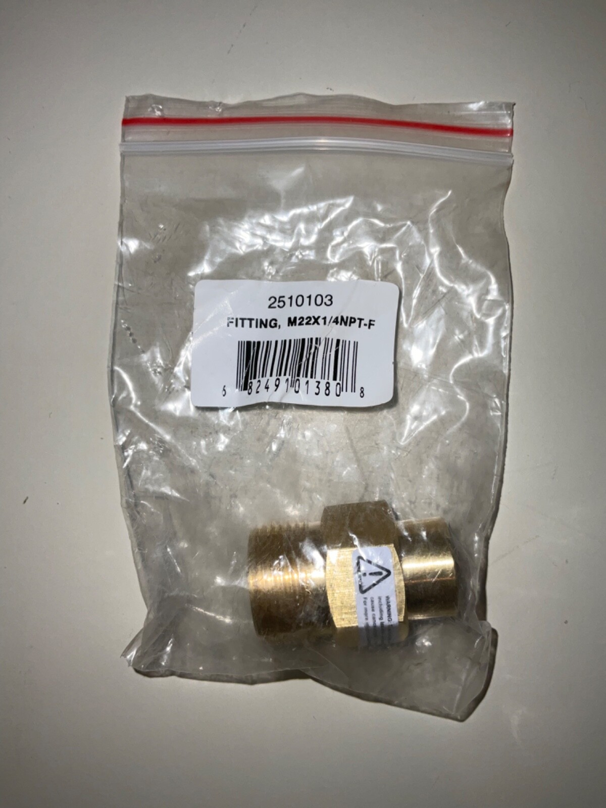 General Pump M22 Male x 1/4in. NPTF Brass Fitting, Model# 2510103
