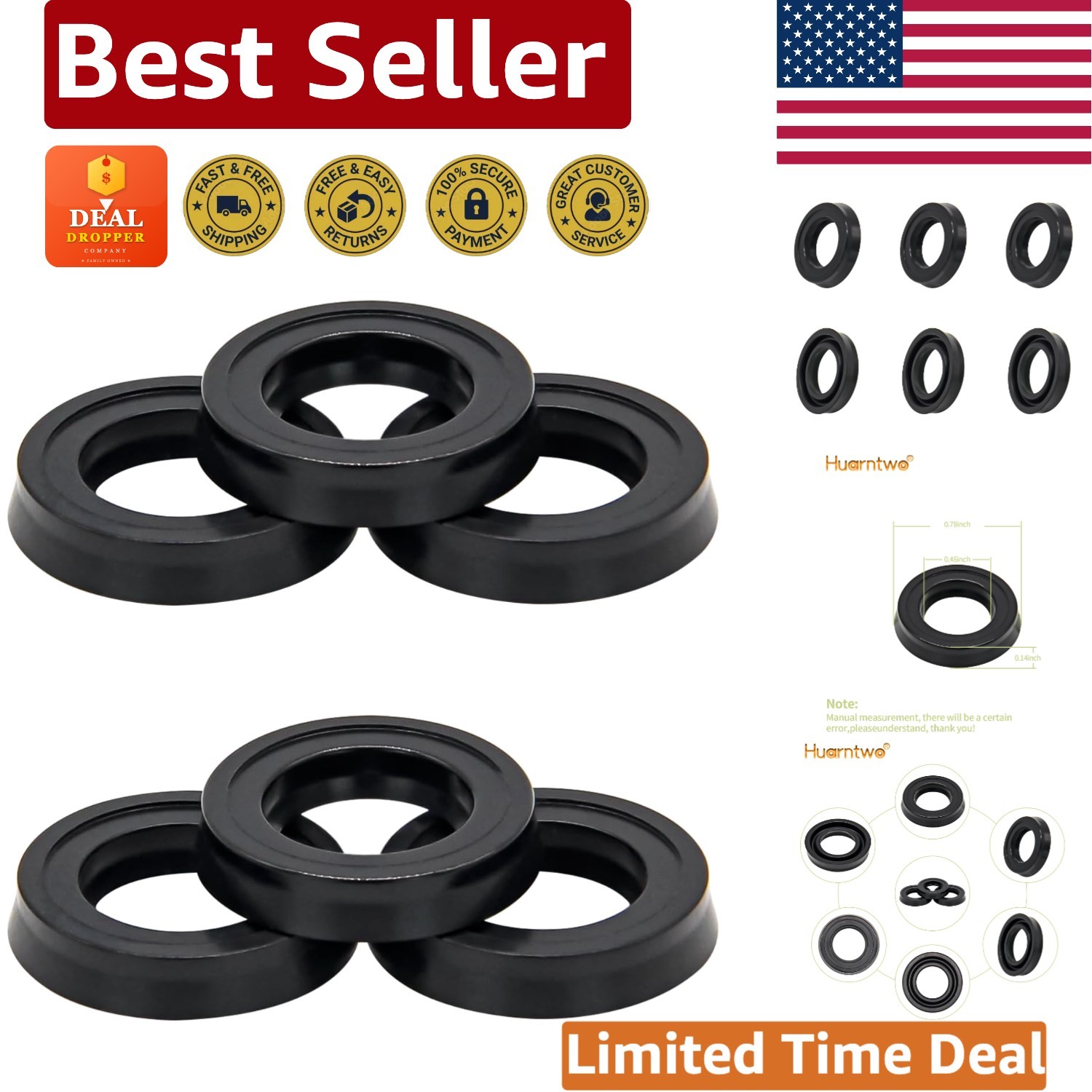 6-Piece Seal Kit for AR2235 & Briggs & Stratton Pressure Washers – Easy Install