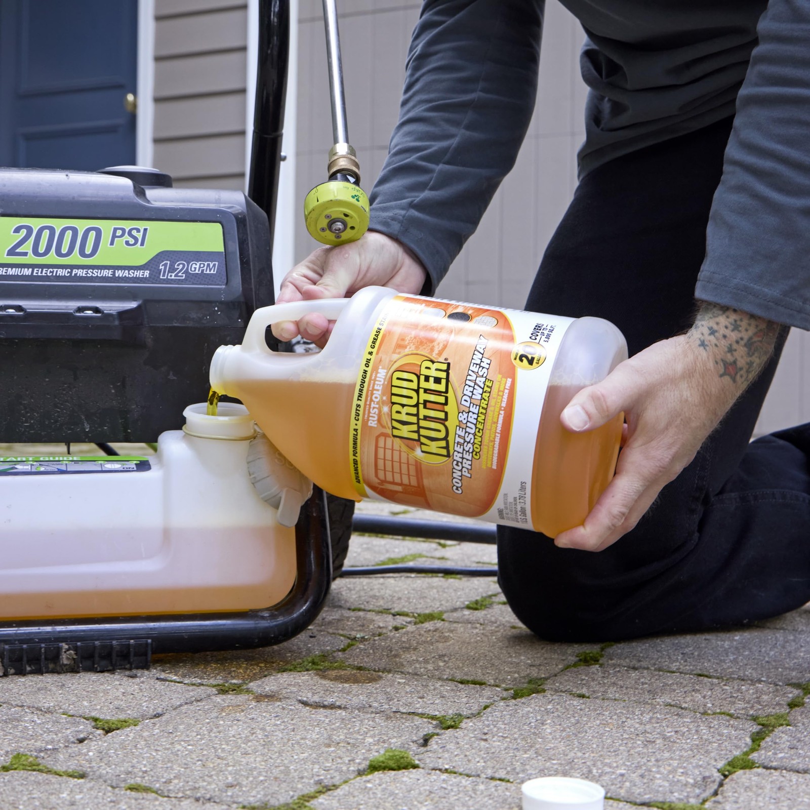 Krud Kutter Concrete Driveway Pressure Washer Concentrate Manual Use Cleaner