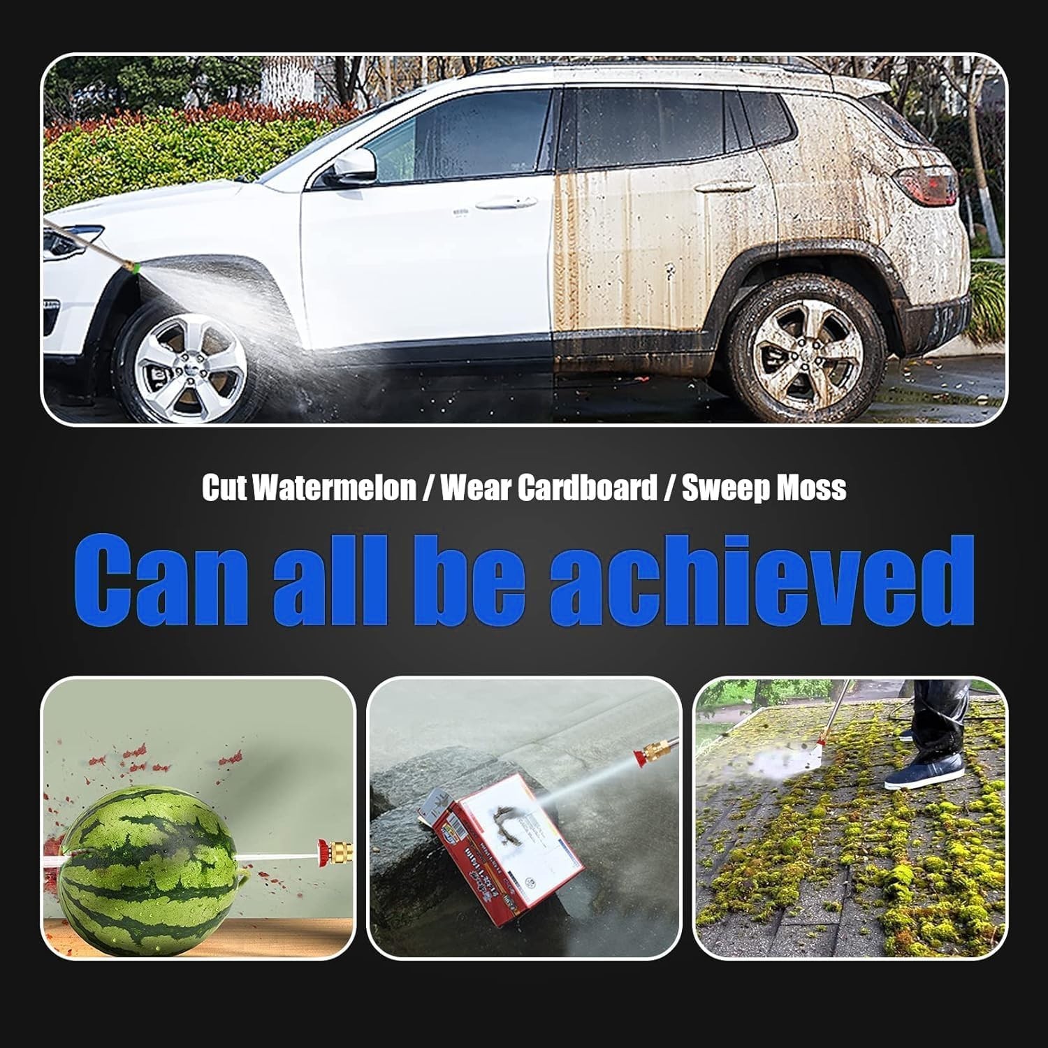 Upgrade Your Cleaning: 3.8 GPM Pressure Washer with 4 Nozzles and Soap Tank