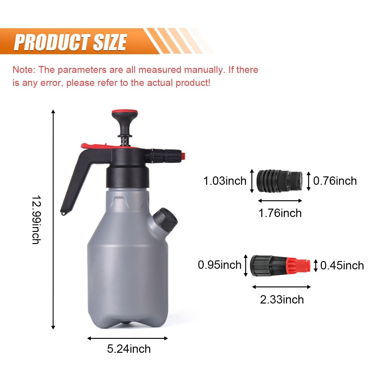 2L Car Wash Pump Foam Sprayer, 0.5 Gallon Hand Pump Sprayer, Car Wash Foam Gu…