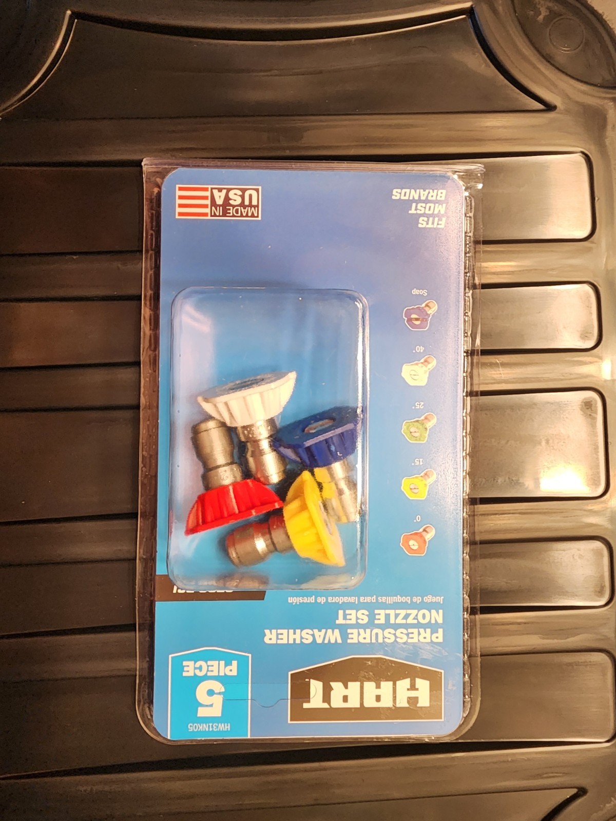 Hart Pressure Washer Nozzle Set, 5-Piece, Quick Connect