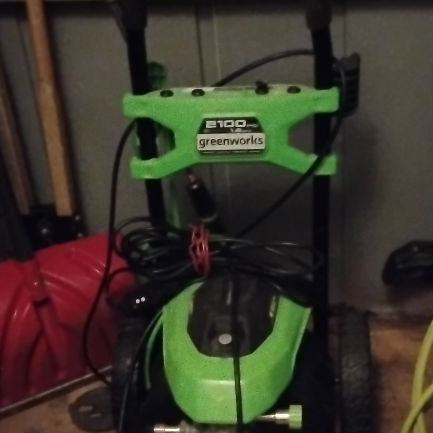 Greenworks 2100 PSI Corded Electric Cold Water Pressure Washer Wheeled w/ Gun