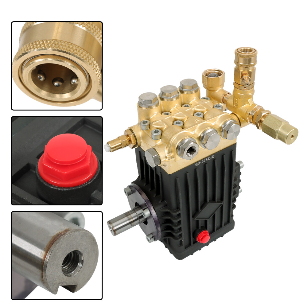 Pressure Power Washer Pump 24mm Solid Shaft 3600 PSI 4.9GPM Belt Drive New