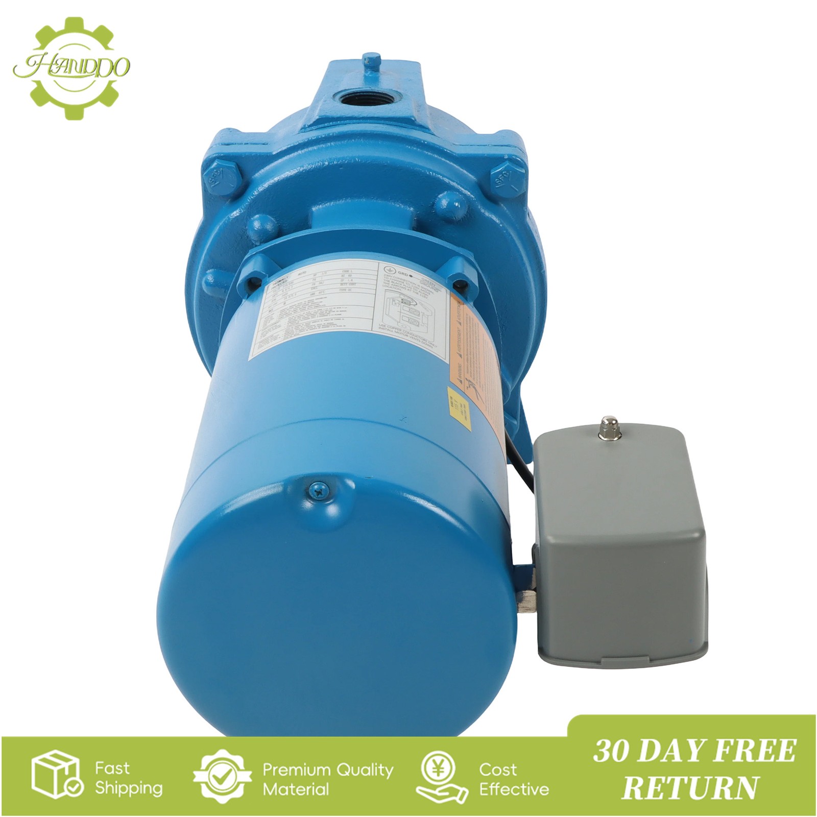 J5S Shallow Well Jet Pump 1/2 HP 16.5 GPM, Cast Iron, 115/230V Dual Voltage