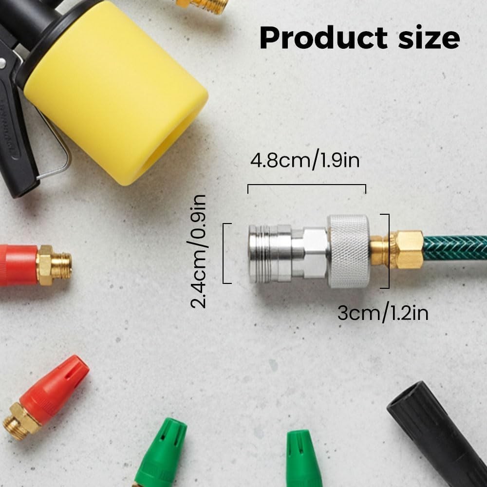 Garden Hose to Pressure Washer Adapter 3/4” GHT to 1/4” Quick Connect
