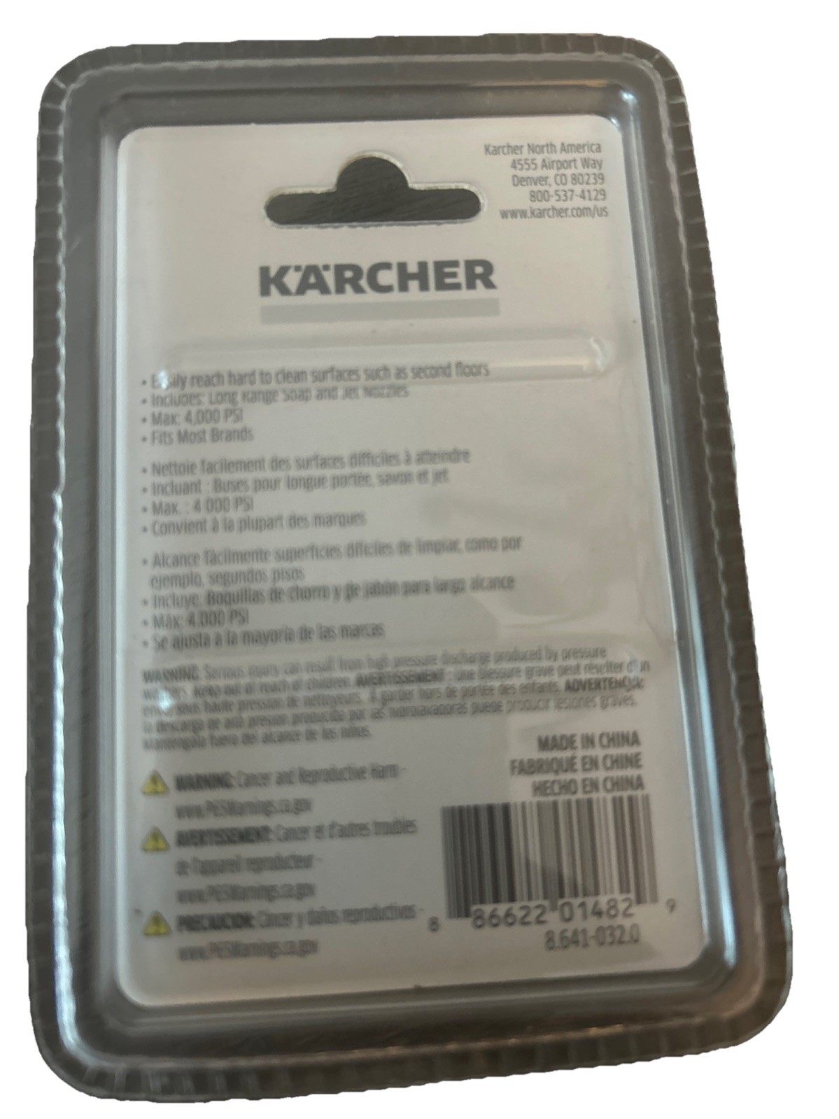 Karcher 2nd Story Quick Connect Nozzle Kit 4000 PSI Soap & Spray New Sealed