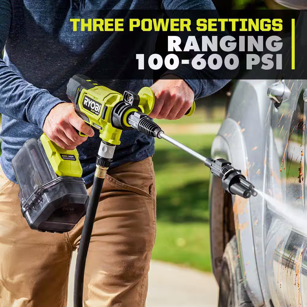 40V HP Brushless Ezclean 600 PSI 0.7 GPM Cordless Battery Cold Water Power Clean