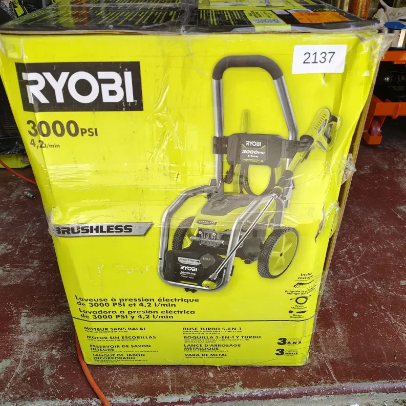RYOBI 3000 PSI 1.1 GPM Cold Water Electric Pressure Washer RY