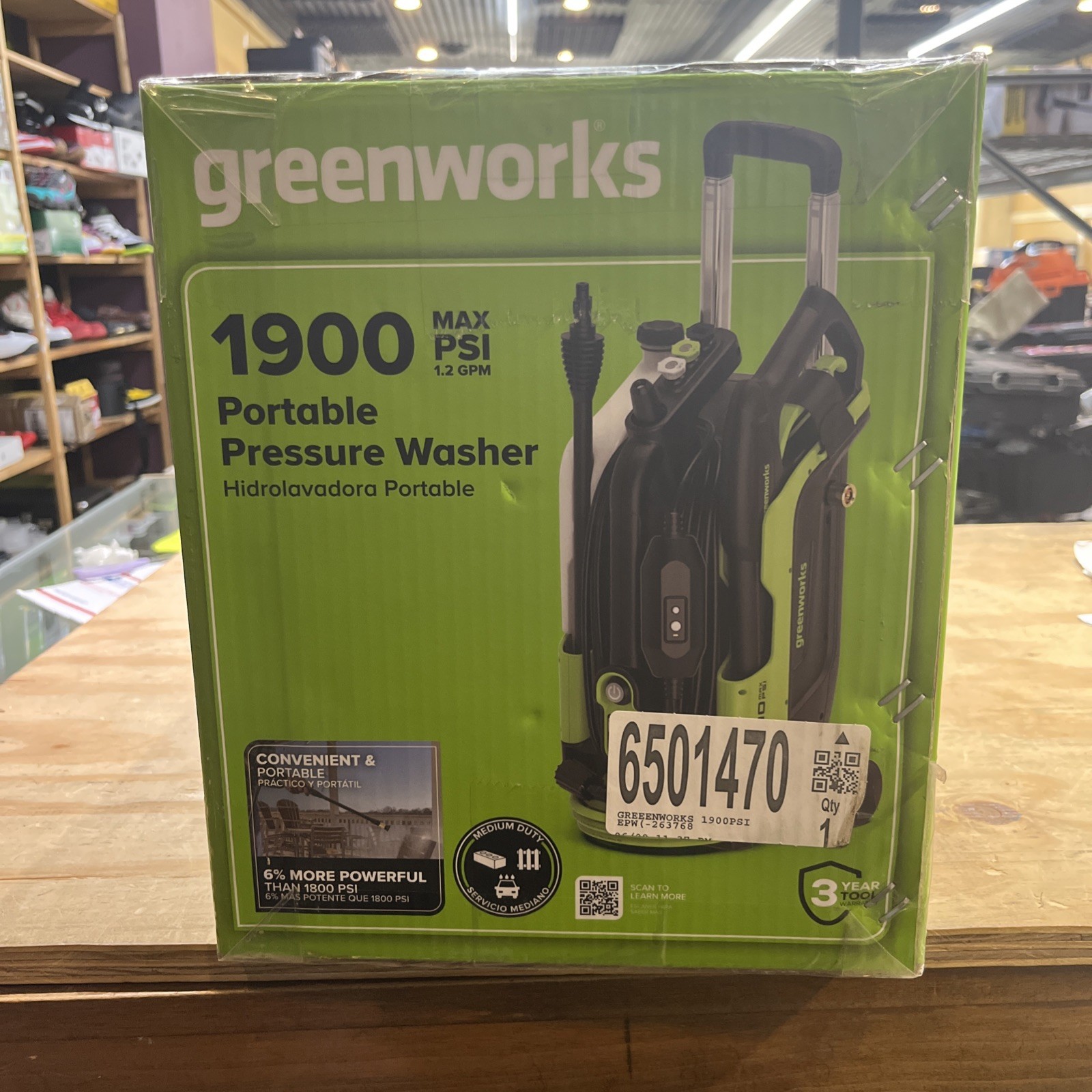 Greenworks 1900 PSI 1.2 GPM Electric Pressure Washer Kit. surface Cleaner.NB 011