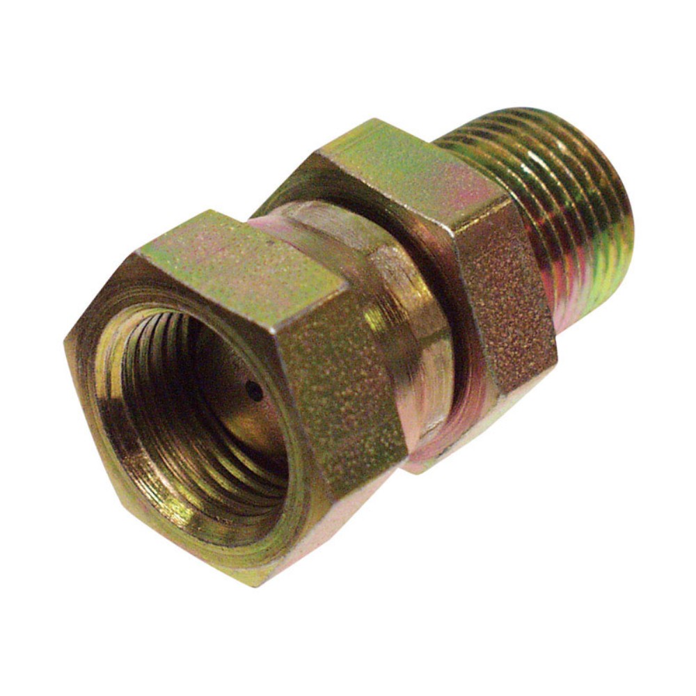 Apache 39004276 Steel Universal Hydraulic Adapter 3/8 Male x 3/8 Female in.