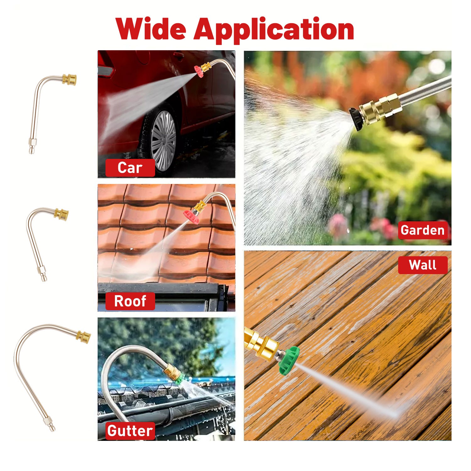 4000PSI High Pressure Washer Extension Wand Telescopic Lance With Spray Nozzle