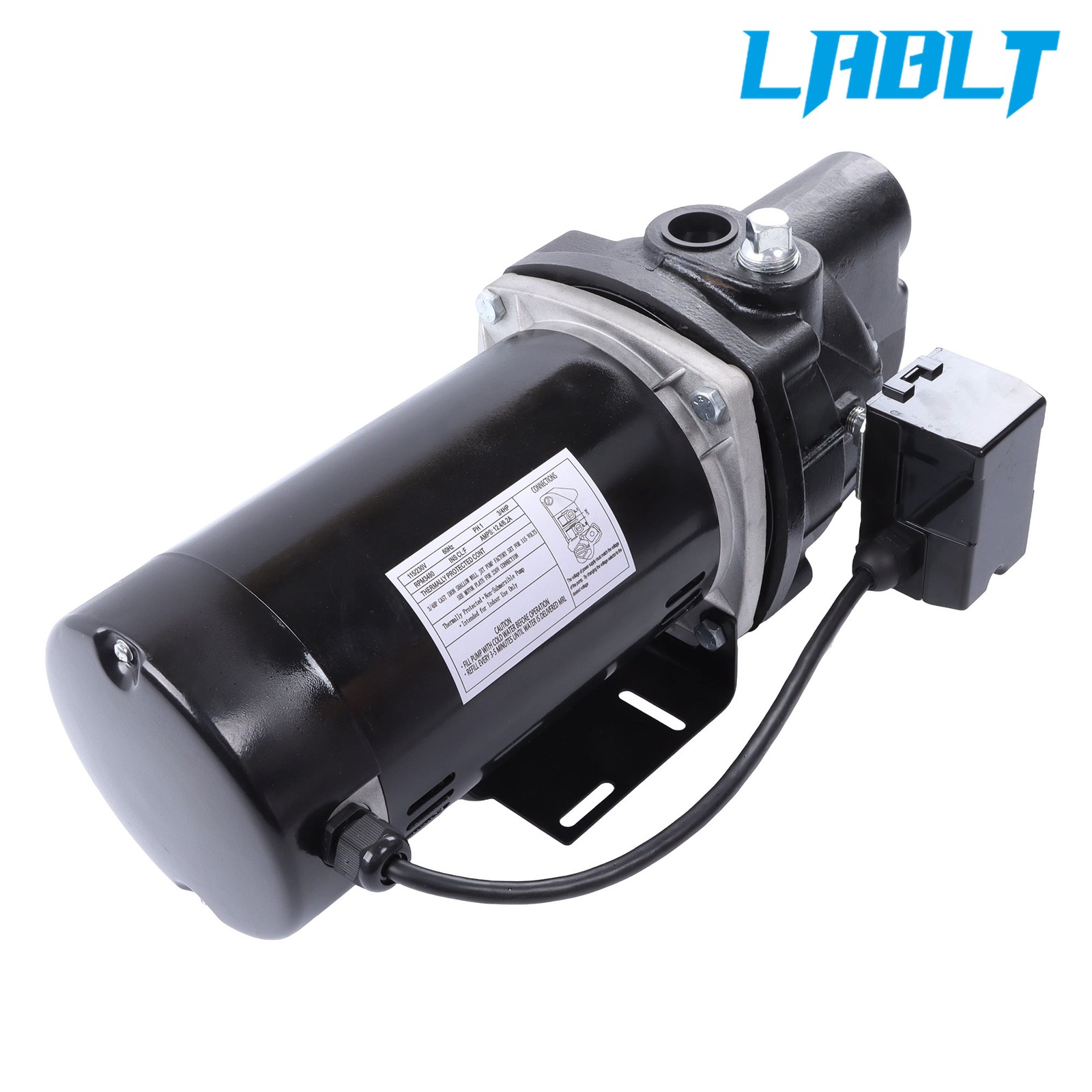 LABLT SWS75-3/4 HP Heavy Duty Cast Iron 510GPH 115/230V Shallow Jet Well Pump