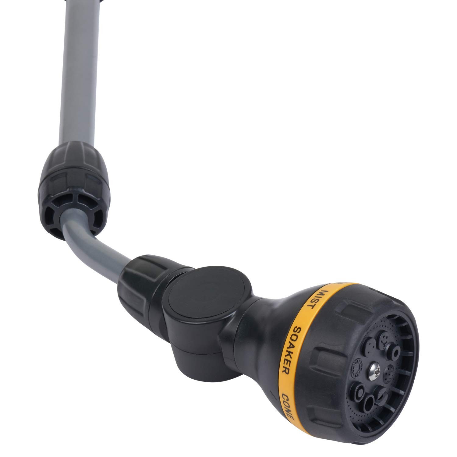 Melnor 65145AMZ RelaxGrip 8-Pattern Pivoting-Head QuickConnects Black/Yellow