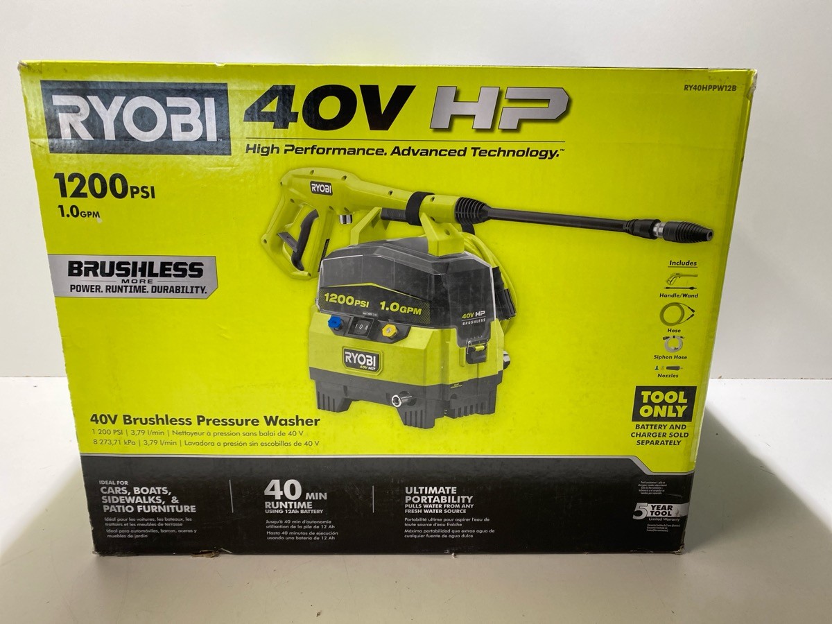 RYOBI PRESSURE WASHER RY40HPPW12B NIB (P32011615)