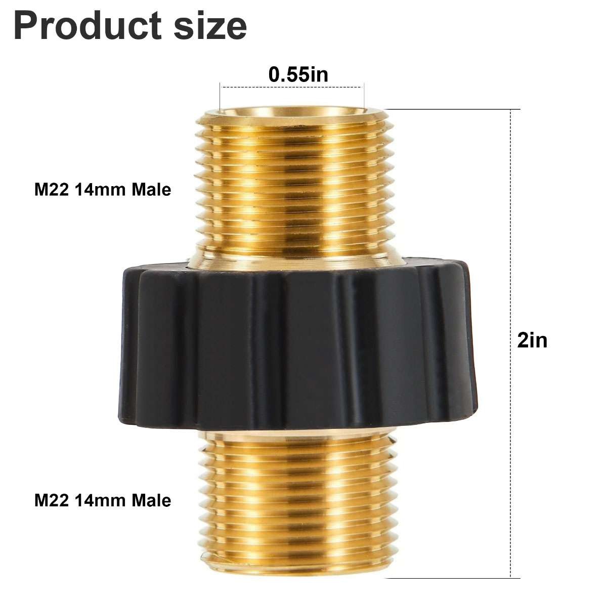 M22-14mm Quick Connect Hose Adapter 5000PSI Pressure Washer Connector Fitting US