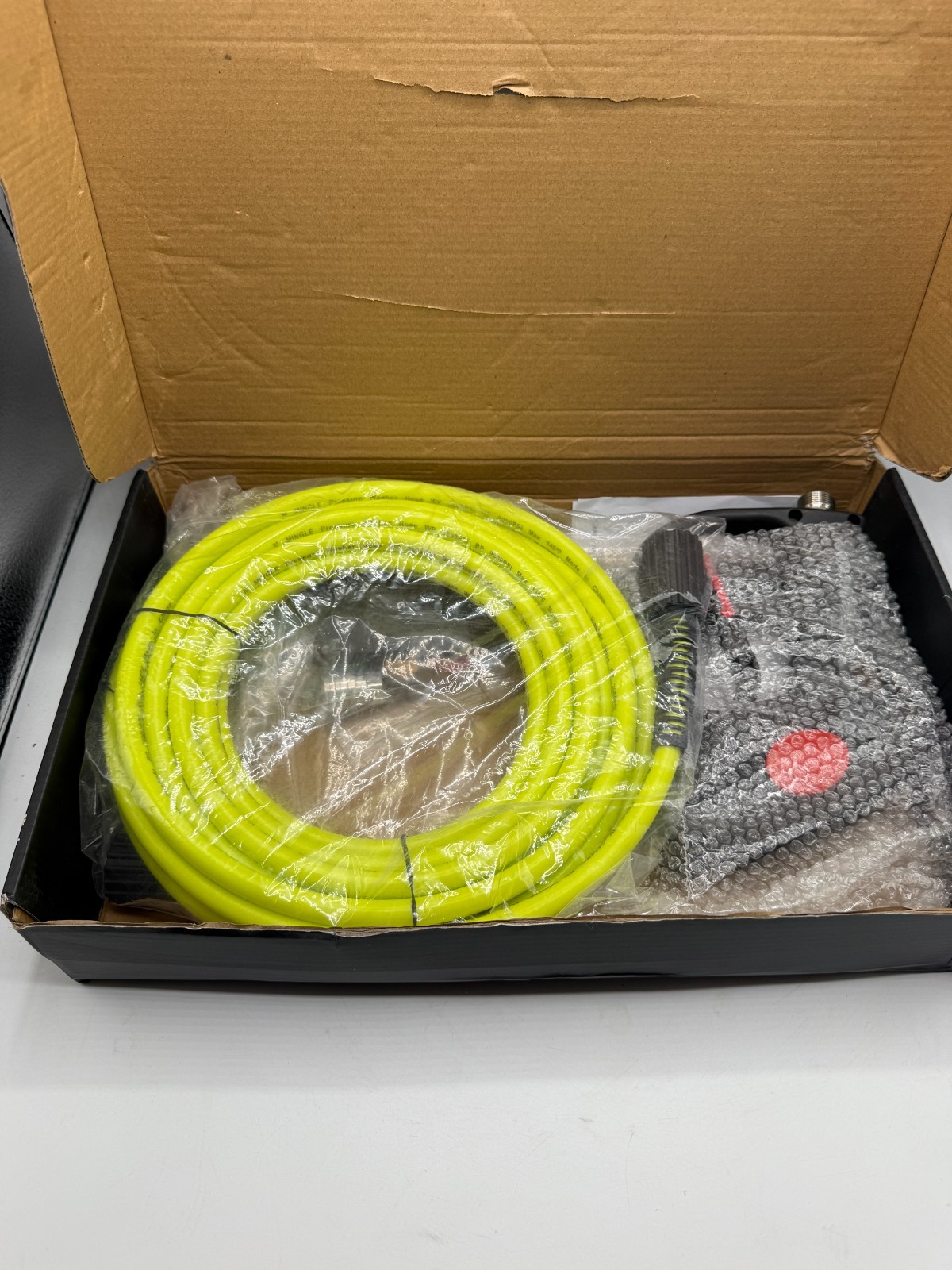 M MINGLE Pressure Washer Hose and Gun Kit, 50 FT Power Washer Hose with 5 Tips