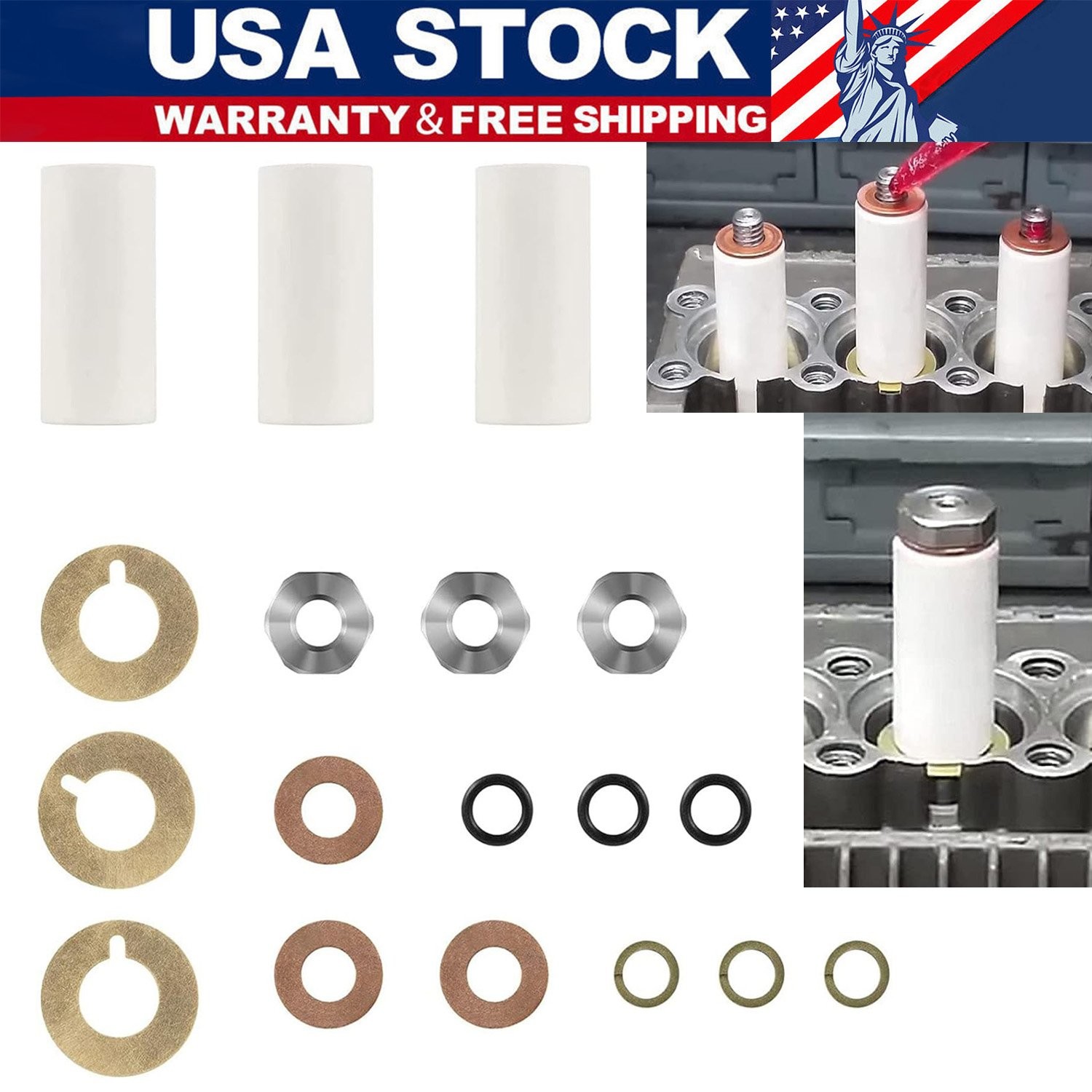 For Annovi Reverberi AR2546 Ceramic Plunger Repair Kit for RK RKA RKV 18mm Pump