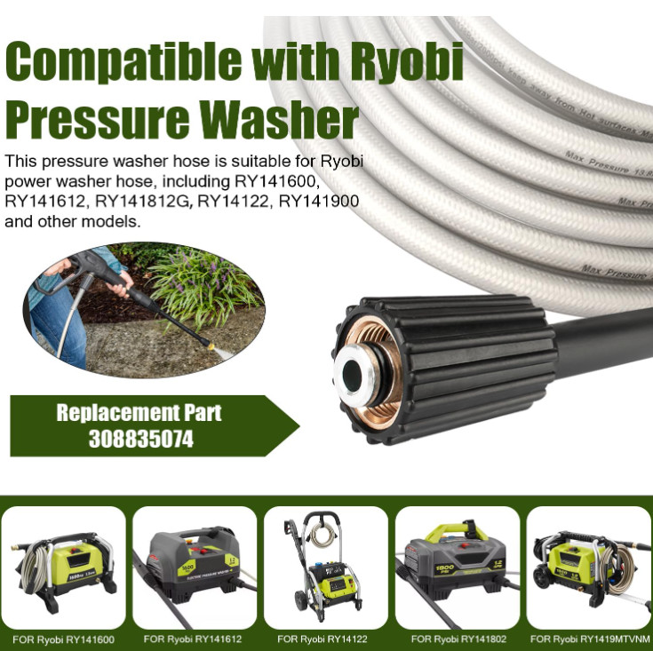 Pressure Washer Hose for Ryobi Power Washer Hose Replacement Ryobi Electric…