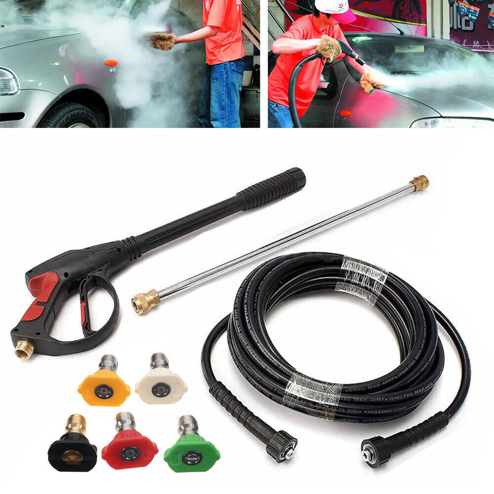 3000PSI High Pressure Power Washer Spray Gun Wand Hose Kit +5 Tips For Craftsman