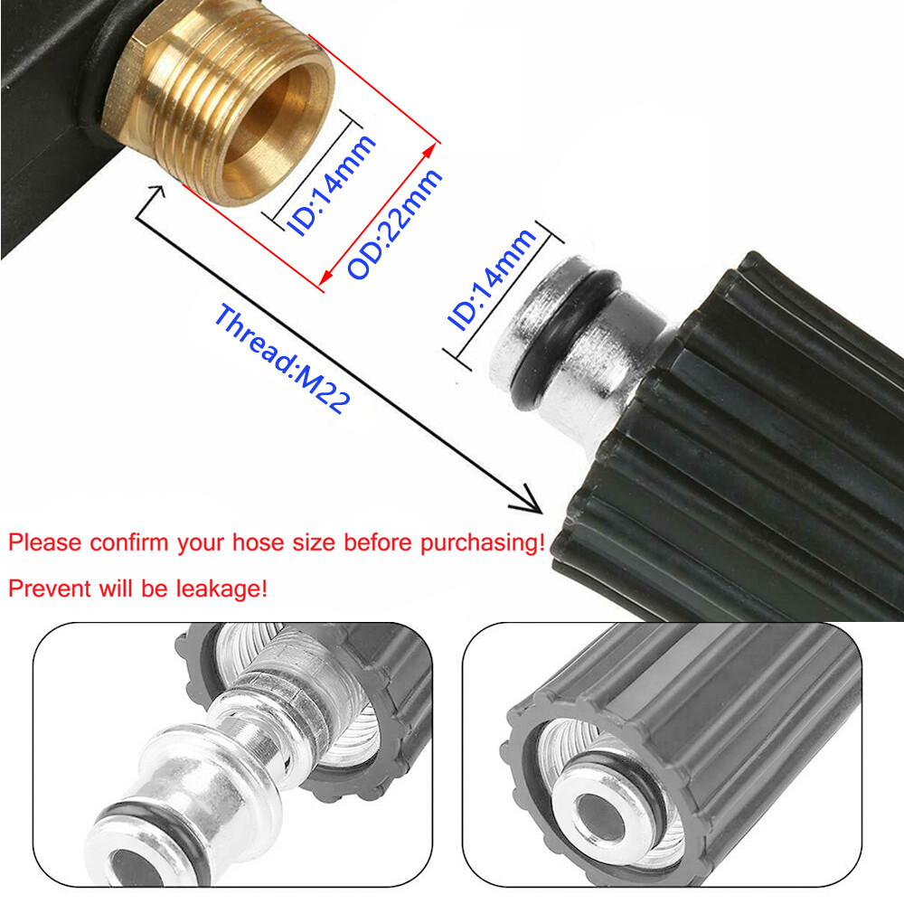 High Pressure Car Power Washer Gun Spray Wand Lance Pole Nozzle Hose Kit
