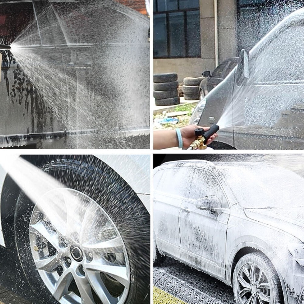 4000PSI High Pressure Car Power Washer Spray Gun Wand Lance Nozzle Tips Hose Kit