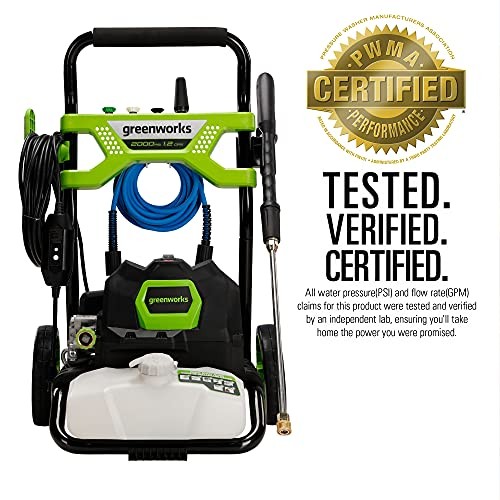 Greenworks 2000 PSI Pressure Washer 1.2 GPM Electric