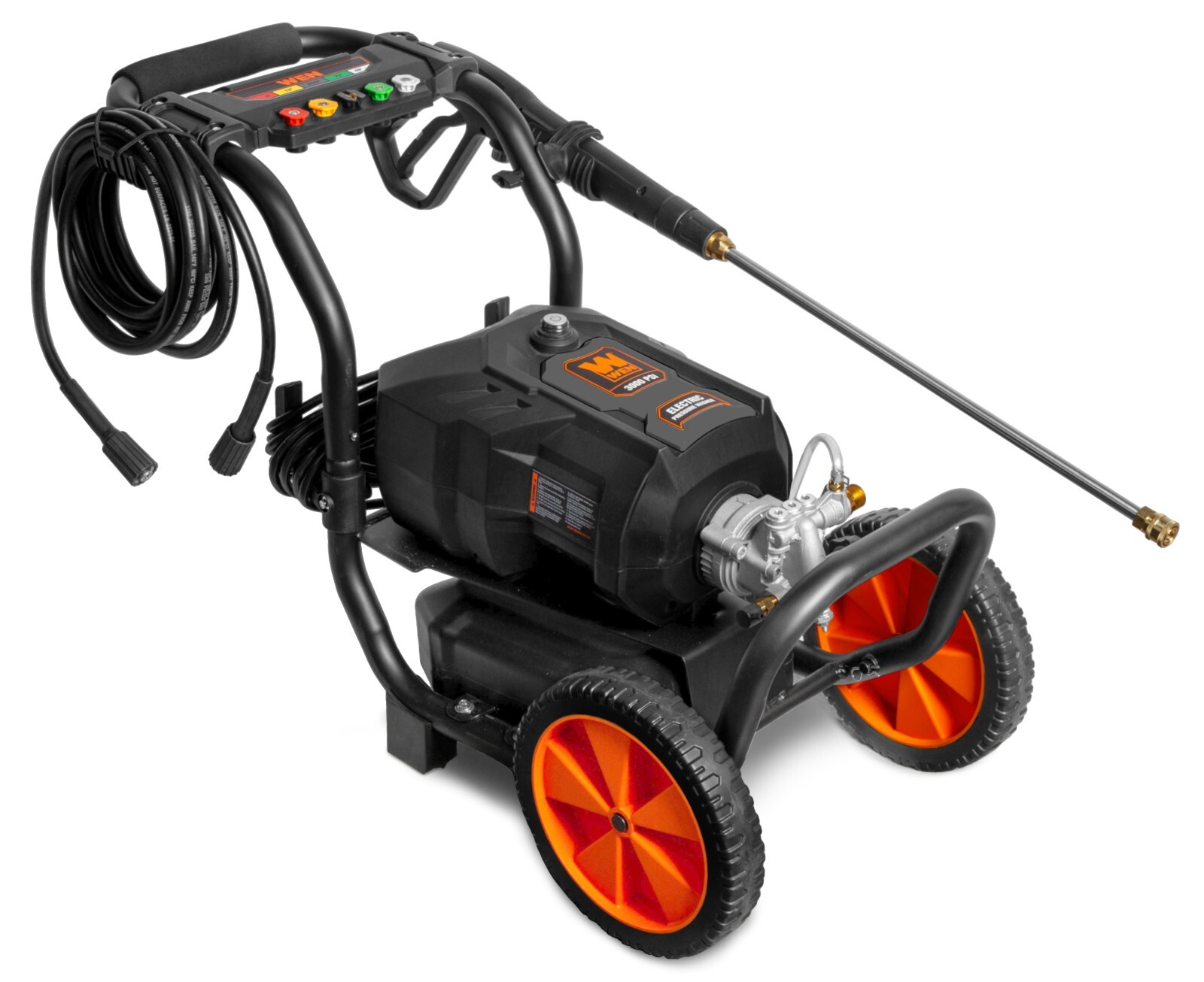 WEN PW3000E 3000 PSI Brushless Electric Pressure Washer, 2.0 GPM