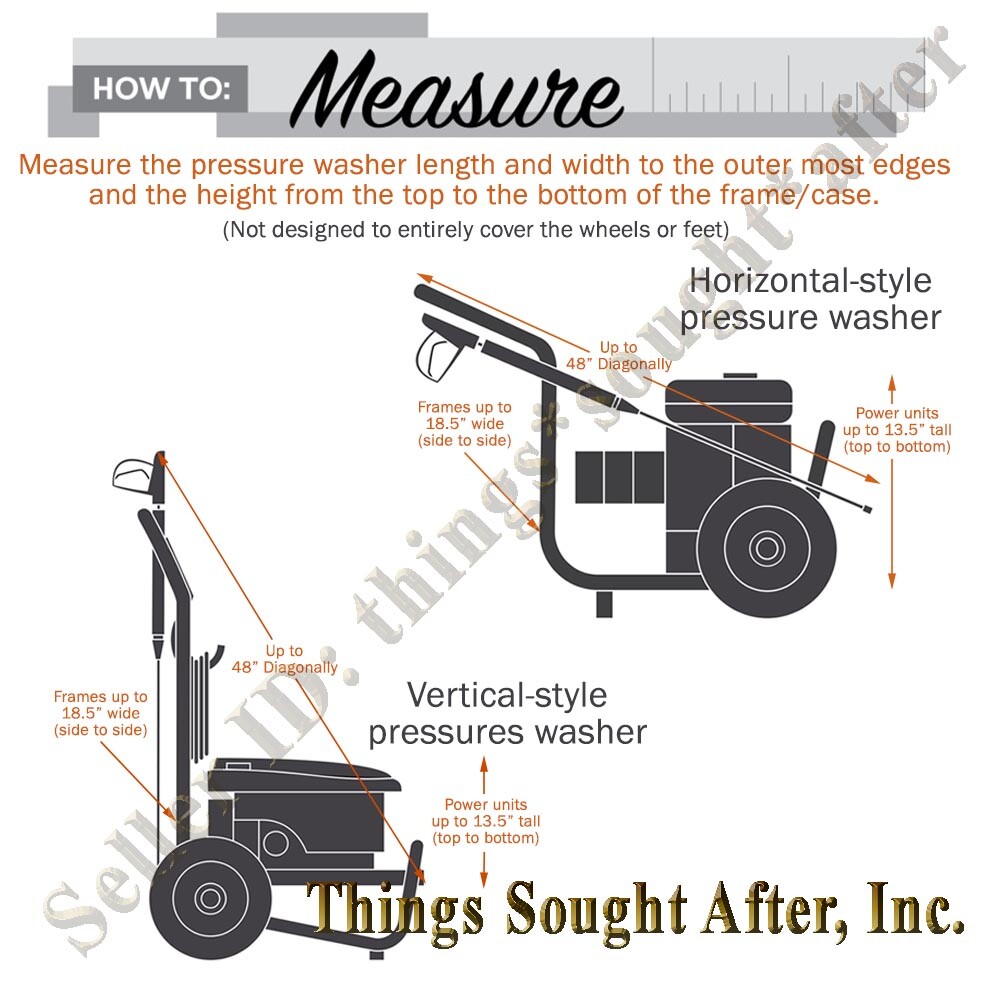 Pressure Washer Storage Cover for Generac Ryobi DeWalt Honda Troy Bilt & Others